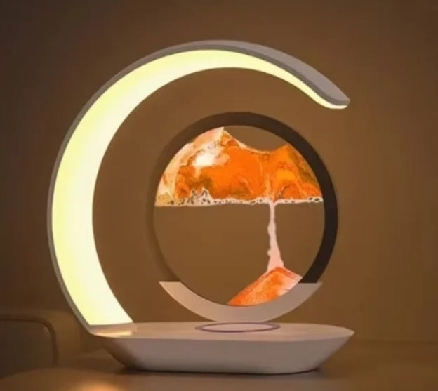 Glowsand™ 3-In-1 Hourglass Lamp: Wireless Charger, Sand Art & Mood Light in One Elegant Design